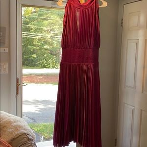 Pleated Magenta Dress